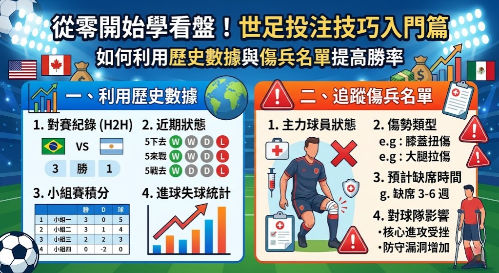 從零開始學看盤！世足投注技巧入門篇