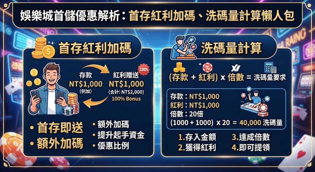 首存紅利加碼、洗碼量計算懶人包 首存紅利加碼、洗碼量計算懶人包
