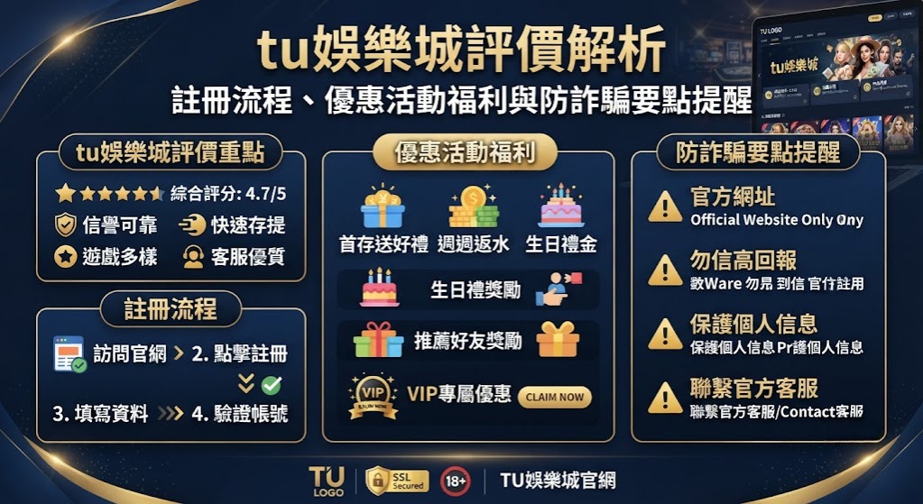 即刻掌握 TU 娛樂城註冊流程與防騙要點